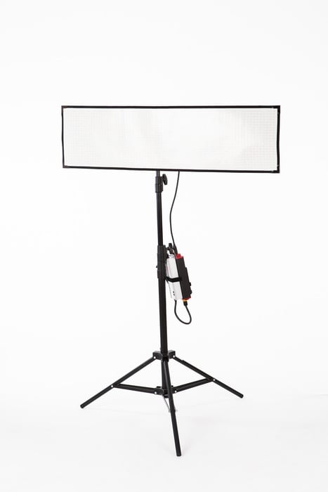 Aladdin BI-FLEX4 Kit with Case 1' x 4' 200W Bi-Color LED Kit with Gold Mount Plate and DMX AMS-FL200BIKITC-VM