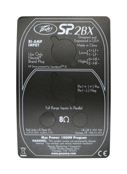 Peavey 31202216 Crossover Label Sticker SP2BX
