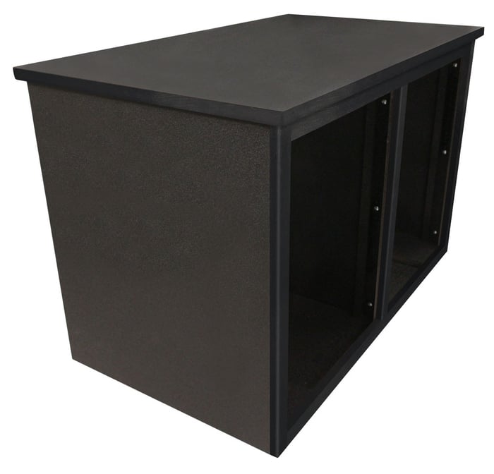 Sound Construction R14-2ST Double Bay Straight Studio Racks 14RUx2 Studio Rack Cabinet With (2) 14RU Rack Bays