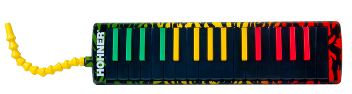 Hohner AB37-RASTA AirBoard Rasta 37-Key Melodica With Bag And Mouthpiece