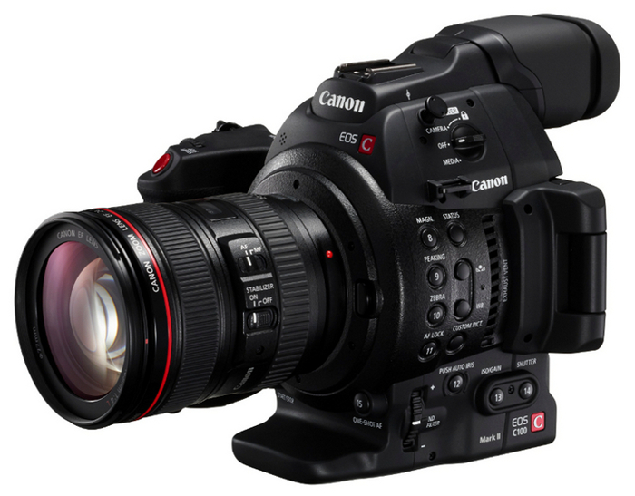 Canon EOS C100 Mark II 24-105mm Kit Digital HD Camera With EF 24-105mm F/4L IS USM Standard Zoom Lens.