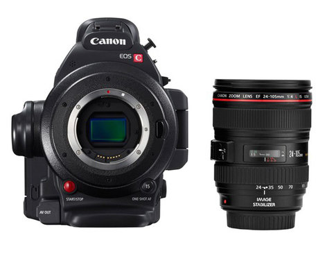 Canon EOS C100 Mark II 24-105mm Kit Digital HD Camera With EF 24-105mm F/4L IS USM Standard Zoom Lens.