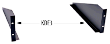 Middle Atlantic Products KDE3 3 Space 5.25" Left/Right Ears Only 15.5" deep KDE3
