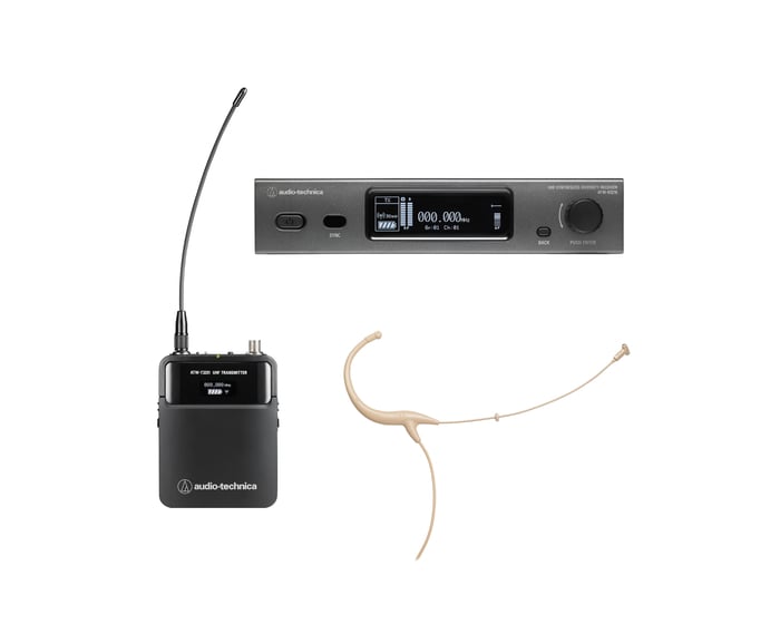 Audio-Technica ATW-3211/894-THDE2 3000 Series UHF Wireless Body-Pack System With BP894cH-TH MicroSet Headworn Mic