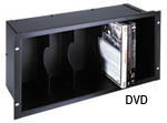 Middle Atlantic Products DVD DVD/DIVX Holder for 28 DVD's, 5-space 8.75", black anodized DVD