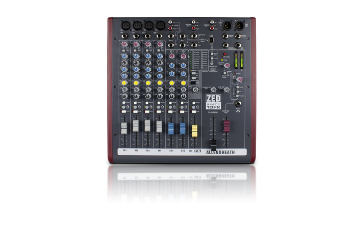 Allen & Heath ZED60-10FX 10-Channel Analog Mixer With Effects With Instrument Inputs