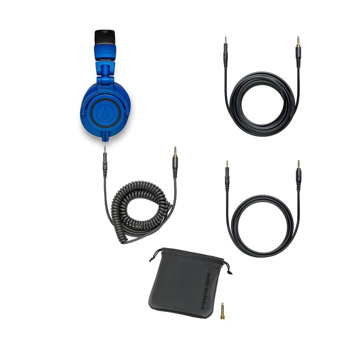 Audio-Technica ATH-M50xBB LIMITED EDITION Professional Monitoring Headphones, Blue And Black