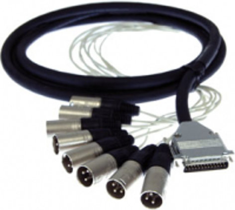 Pro Co DA88XM-10 10 ft. DB25 Multipin to 8x XLR-M Analog D-Sub Studio Patch Cable DA88XM-10