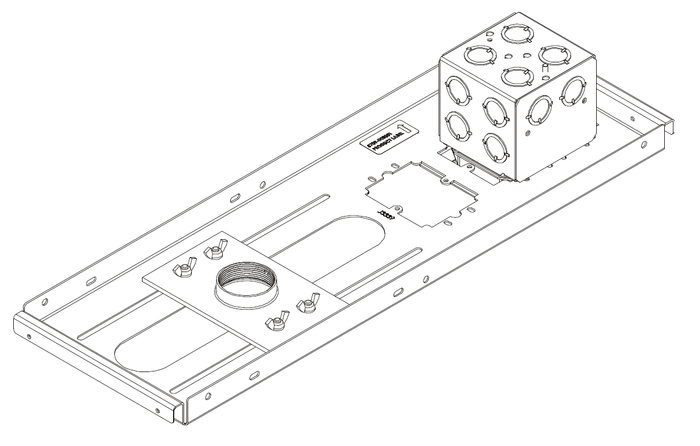 Chief CMS440P2 Above-Tile Ceiling Kit With 2-Gang Filter And Surge Protector