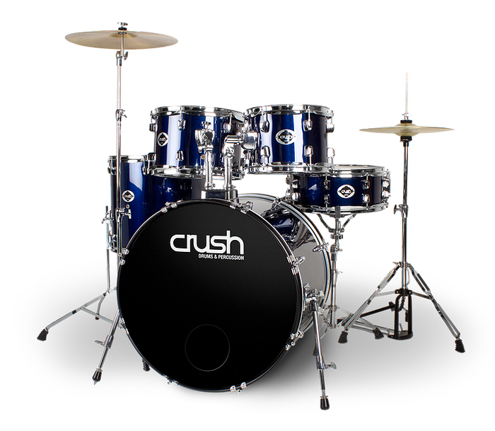 Crush  (Discontinued) AL504 Alpha Complete 5-Piece Drum Set With 20" Bass Drum, Cymbals, And Hardware