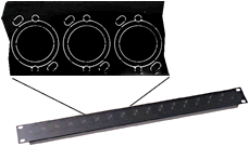 Middle Atlantic Products Uni 1 1 Space Connector Panel with 16 "D" knockouts UNI-1