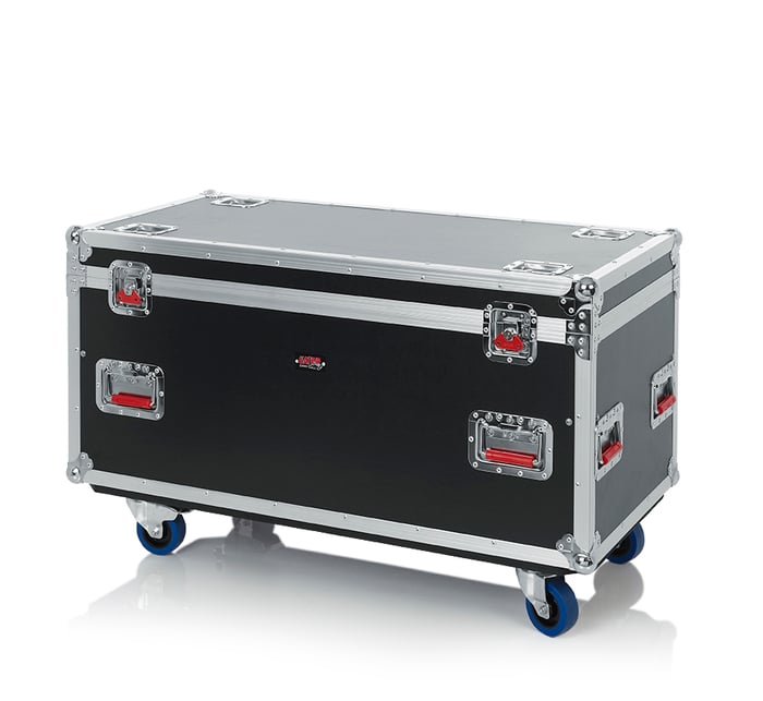 Gator G-TOURTRK452212 45"x22"x27" Utility Flight Case With Dividers And Casters, 12mm Wood