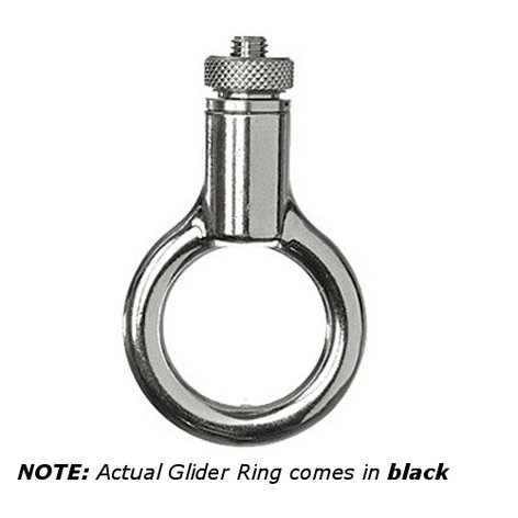 Rose Brand Griplock Glider Ring Adjustable Cable Suspension Point For 1/8" Or 3/32" Cable, Black