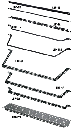 Middle Atlantic Products LBP1.5 Lacing Bar, 1.5" offset Rounded, 10 pack LBP-1.5
