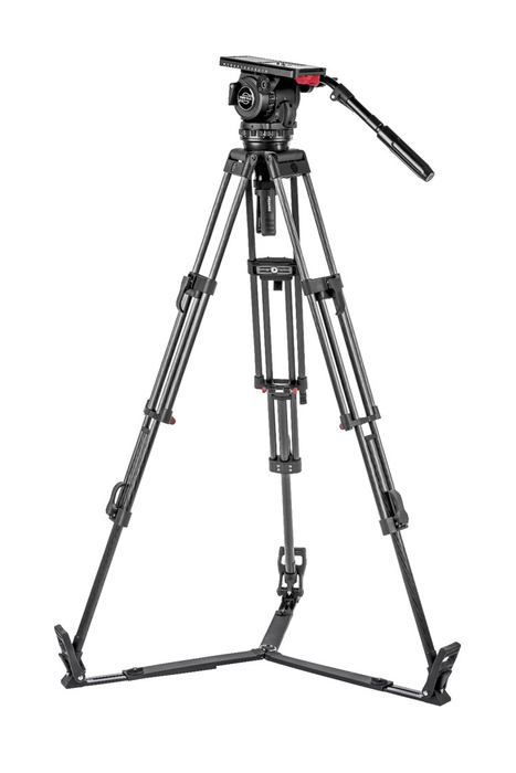 Sachtler 1862S2 System 18 S2 ENG 2 CF Video 18 S2 Fluid Head With ENG 2 CF Tripod And Ground Spreader