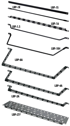 Middle Atlantic LBP-6A L-Shaped Lacing Bars With 6" Offset, 10 Pack