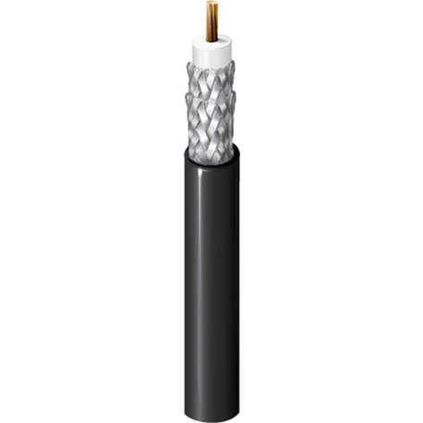 Belden 1694F-1000-BLACK Low Loss Serial Digital Coaxial Cable, RG-6/U 19AWG, 1000' 1694F-1000-BLACK