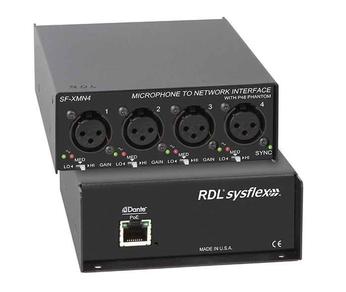 Radio Design Labs SF-XMN4 Microphone to Network Interface - Dante SF-XMN4