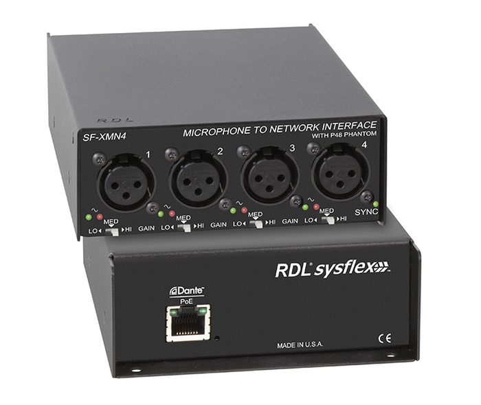 RDL SF-XMN4 Microphone To Network Interface, Dante