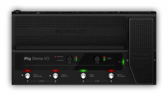IK Multimedia IRIG-STOMP-I/O IRig Stomp I/O USB Pedalboard Controller/Audio Interface For IOS, Mac, PC