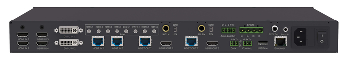 Kramer VP-778/110V 8-Input Dual Output Legacy Plus HDBT Presentation Switcher/Scaler