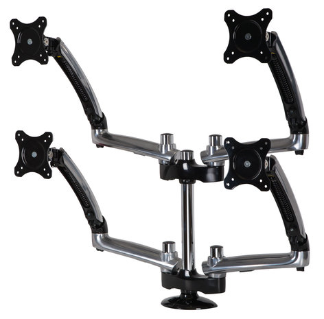 Peerless LCT620AQ-G Quad Desktop Monitor Arm Mount with Grommet Base, for Monitors up to 24" LCT620AQ-G