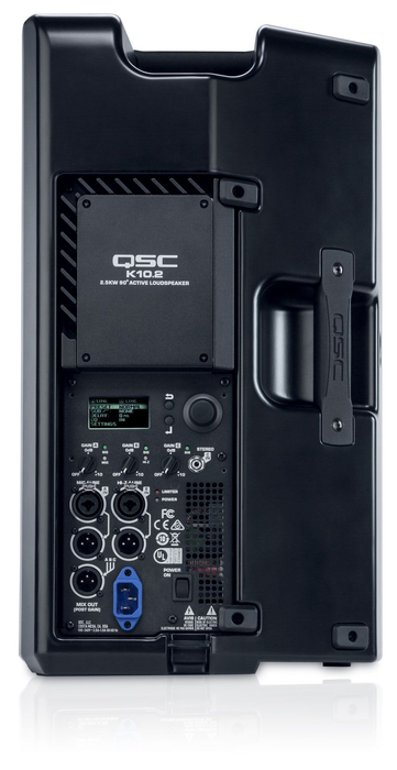 QSC K12.2-SINGLE-K Powered Speaker Bundle With Cover, Stand, Stand Bag, XLR Cable, Plug Strip And Extension Cord