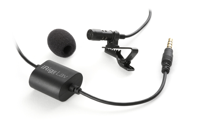 IK Multimedia IRIG-MIC-LAV IRig Mic Lav Lavalier Mic For Smartphones And Tablets With Foam Pop Shield