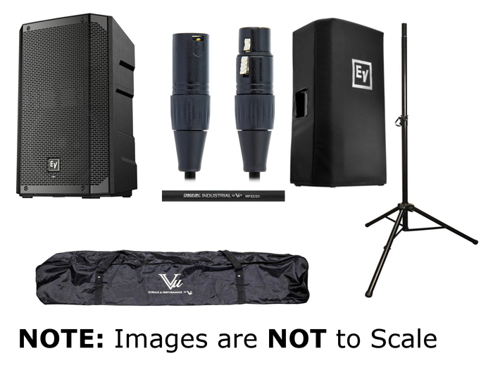 Electro-Voice ELX200-10P Bundle Bundle With ELX200-10P Loudspeaker, Speaker Cover, Speaker Stand, Stand Bag And Cable