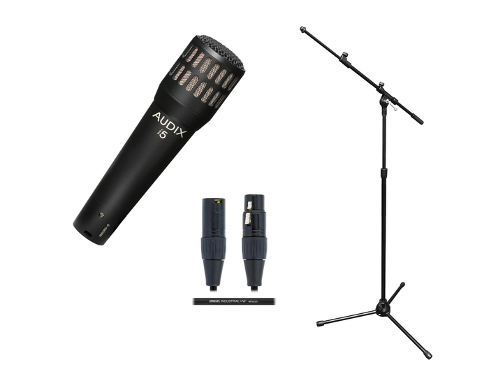 Audix I-5-SOLO-K Cardioid Dynamic Instrument Mic With Stand And 25' XLR Cable