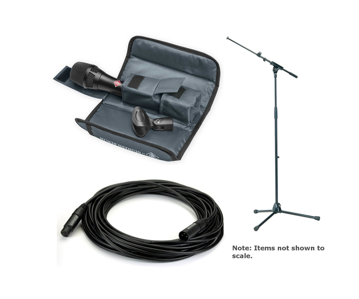 Neumann KMS104-MT-SOLO-K KMS 104 BK Mic Bundle With Stand And Cable
