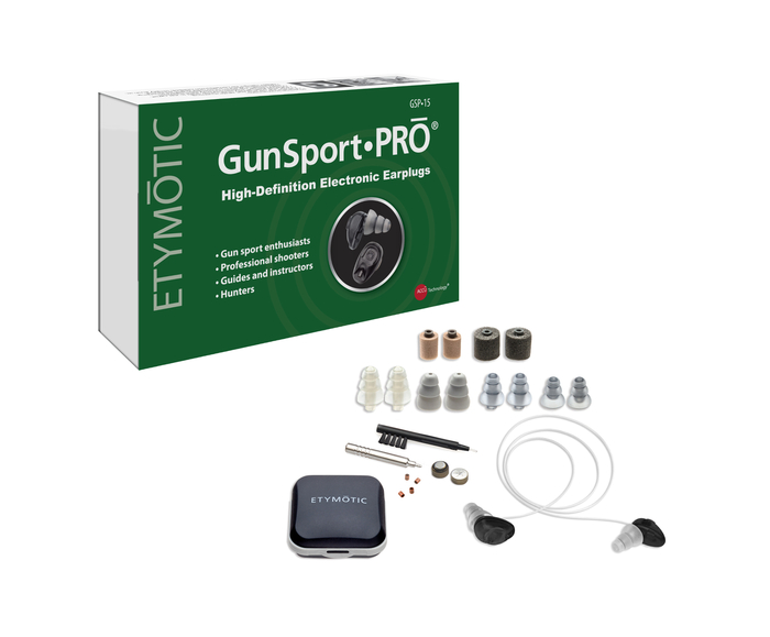 Etymotic Research ER125-GSP15BN GSP•15 GunSport•PRO® Electronic Earplugs For Gun / Hunting, In Black