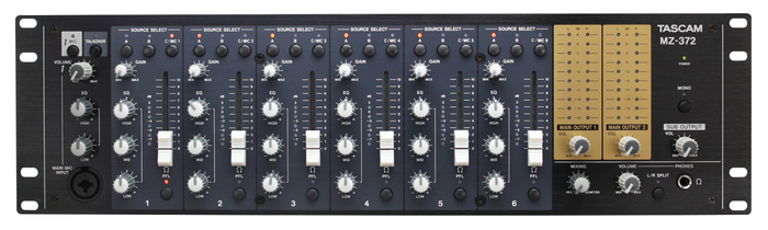 Tascam MZ-372 Industrial-Grade Dual-Output Audio Zone Mixer