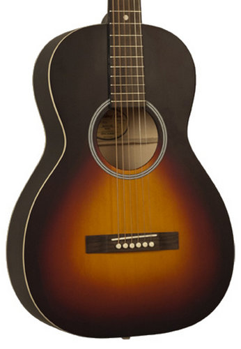 Recording King RPH-05 Dirty Thirties Satin Sunburst 0-Style Acoustic Guitar with Spruce Top RPH-05