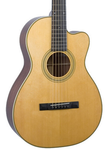 Recording King RP1-626-C Nitrocellulose Natural 12th Fret Cutaway 0-Style Acoustic Guitar with Englemann Spruce Top RP1-626-C