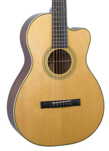 Recording King RP2-626-C Nitrocellulose Natural Cutaway 00-Style Acoutic Guitar with African Mahogany Back/Sides RP2-626-C