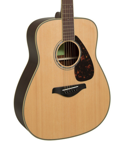 Yamaha FG830 Dreadnought Acoustic Guitar, Sitka Spruce Top And Rosewood Back And Sides