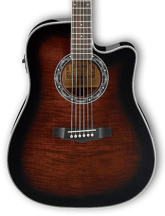 Ibanez PF28ECEDVS PF Series Cutaway Dreadnought Acoustic/Electric Guitar With SST Preamp