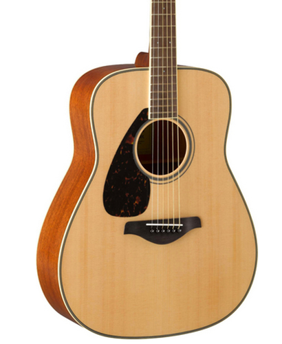 Yamaha FG820 Dreadnought - Left-Handed Acoustic Guitar, Solid Spruce Top And Mahogany Back And Sides