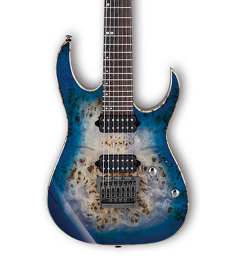 Ibanez RG1027PBF RG Premium 7-String Electric Guitar with Case - Cerulean Blue Burst RG1027PBFCBB