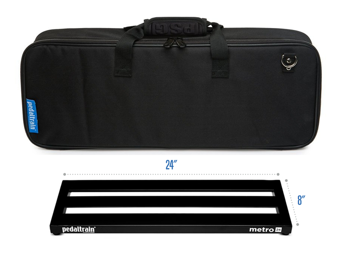 Pedaltrain PT-M24-SC Metro 24 Three-Rail 24" Wide Pedalboard With Soft Case