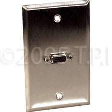 TecNec WPL1138 Wall Plate VGA/DSub 15p HD Female WPL1138
