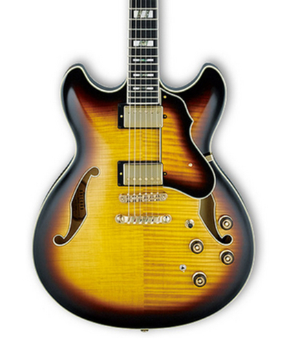 Ibanez AS153AYS Artstar Antique Yellow Sunburst Semi-Hollowbody Electric Guitar With Super 58 Pickups