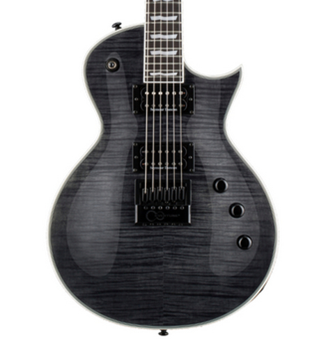 ESP Guitars LTD EC-1000 Evertune Electric Guitar, See Thru Black LEC1000ETFMSTBLK