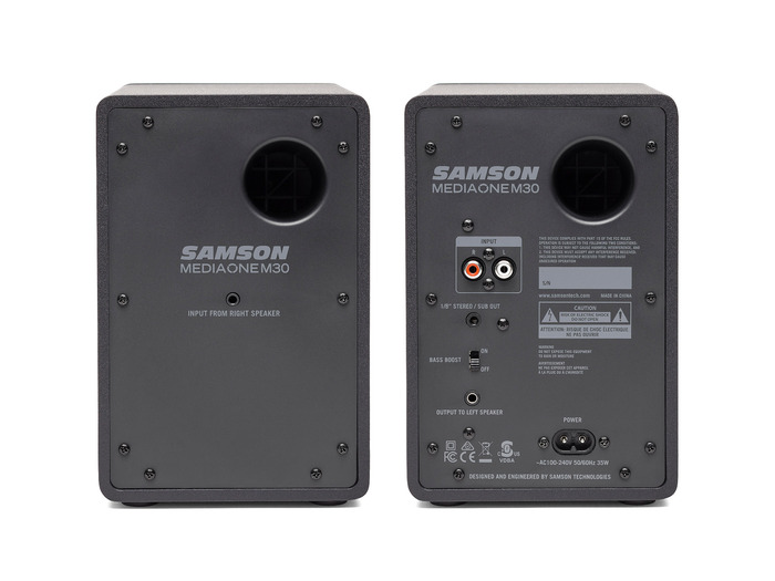 Samson MediaOne M30 3" Active 2-Way Studio Monitors, Pair