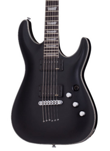 Schecter Guitars C-1 Platinum Satin Black String-Thru Electric Guitar C-1-PLATINUM-SBK