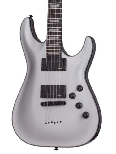 Schecter Guitars C-1 Platinum Satin Silver String-Thru Electric Guitar C-1-PLATINUM-SSV
