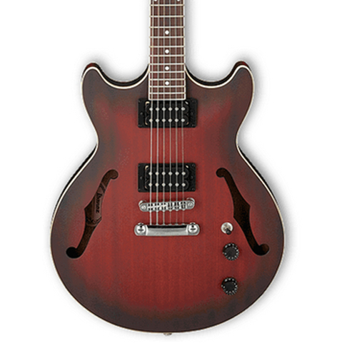 Ibanez AM53SRF Artcore Series Electric Guitar with Sunset Red Flat Finish AM53SRF