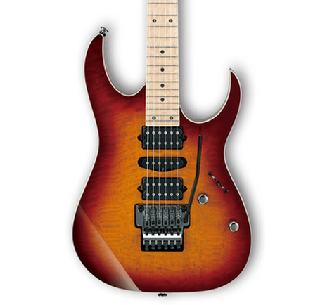 Ibanez RG657MSK RG Prestige 6-String Electric Guitar with Case - Sunset Burst RG657MSKSTB