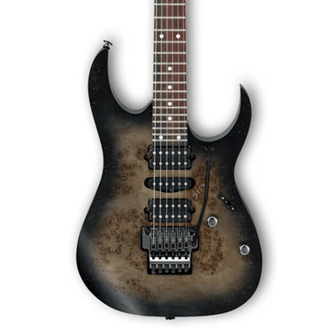 Ibanez RG657PB RG Prestige 6-String Electric Guitar with Case - Anvil Gray Burst Flat RG657PBAGF